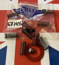 BSA 67-1496 OIL PRESSURE VALVE SPRING A7 A10 SUPER ROCKET RGS WITH BALL & WASHER
