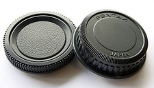 Camera Body Cover + Rear Lens Cap for Pentax PK K20D K10D K200D K100 K7 New*