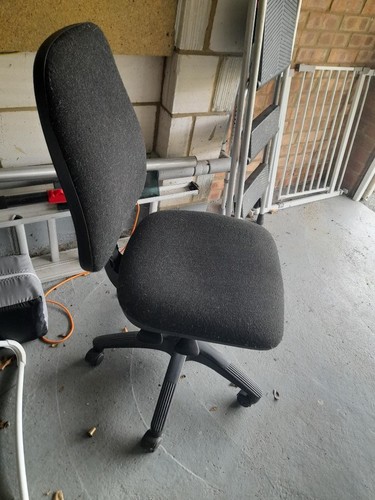 Black typist office swivel
