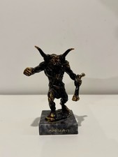 Minotaur Cold Cast Bronze & Resin Statue on Stone Base