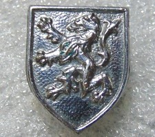 Lion Rampant on Shield Numbered Police Pin Badge