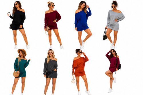Women plain colour baggy - colour,