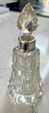 Beautiful Antique Cut Glass Bottle/Tipple Decanter With Solid Silver Neck Cover