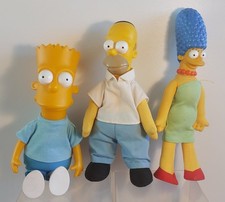 Vintage Simpson Family Toy 1990 20th Century Fox Hard Face Homer Marge And Bart