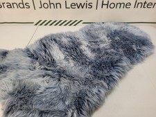 John Lewis New Zealand Single Sheepskin Rug – Bluestone, 85 x 50 cm RRP £38.00