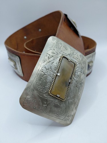 Vintage brown leather western - brown,