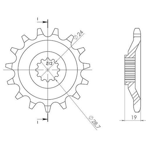 630 pitch sprocket z - 630,