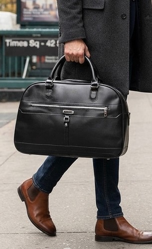 Premium black travel duffel - premium,