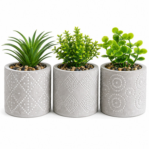 3pc decorative succulent - 3pc,