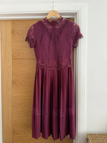 Coast claret red lace guipere - red,