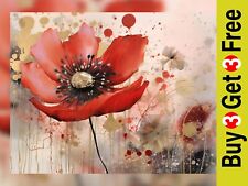 Elegant Red Poppy Art Print -
