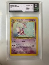 Rare Pokémon card, Espeon HOLO 2001 Neo Discovery, TFG Grade 6, English