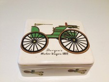 TRINKET DISH - Duryea’s Motor Wagon 1895, Old Foley China, rectangular shape