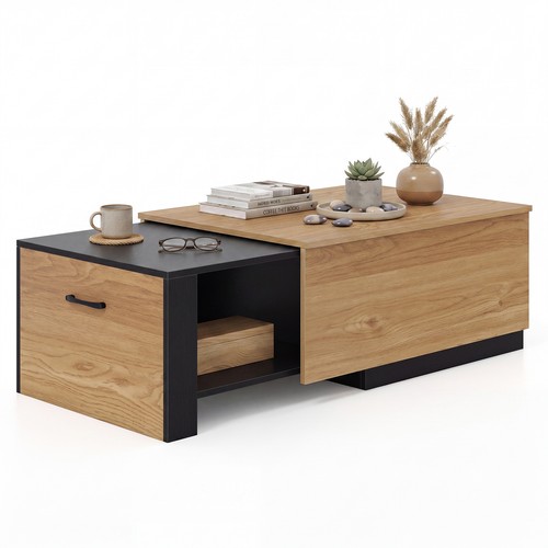 Extendable coffee table - with, 2