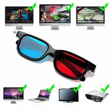 Red blue glasses black - red,