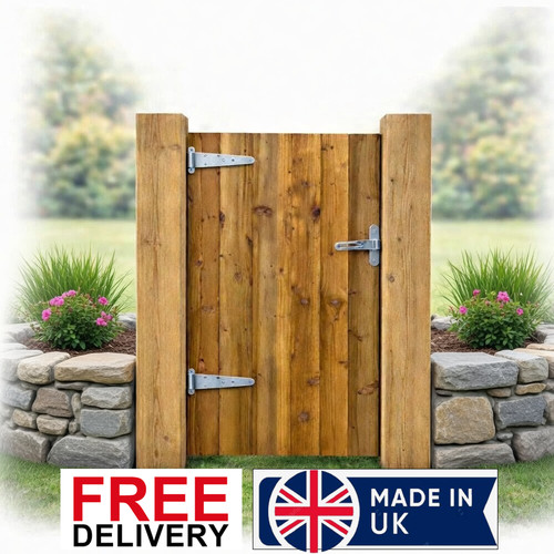 Featheredge wooden garden gate - featheredge,