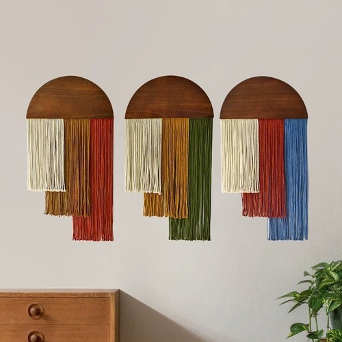 Mixed colours macrame hanging - colours,