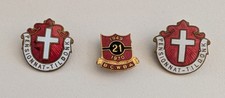 Vintage Enamel Badges x 3
