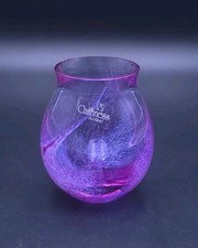 Caithness Purple and White Posy Vase with Box