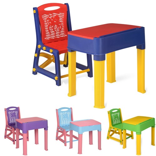 Kids study table - table, chair