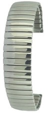 Short Length Silver Tone 18mm Stainless Steel Expanding Watch Strap Bracelet.