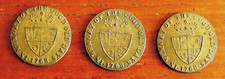 Three Spade George 111. Brass Gaming Tokens `In Memory of the Good Old Days.