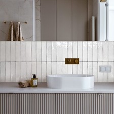 Brick White Metro Ceramic Wall