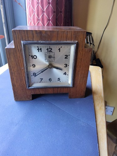 Vintage small art deco oak - art,