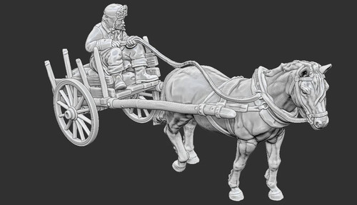 Wwii finnish horse drawn cart - wwii,