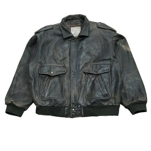 Leather flight jacket men - flight,
