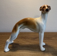 Small Perfect  Coopercraft China brown and white Greyhound / Whippet Figurine. 