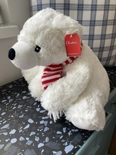 Clinton's Cards Polar Bear Soft Toy Plush - original tag - approx 13” seated 