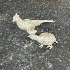 Silver Metal Pair of Pheasants