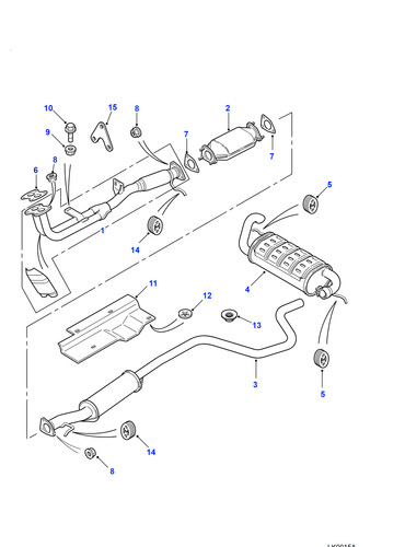 Land rover tailpipe assembly - rover,