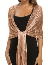 Gold Metallic Sparkle Shawl