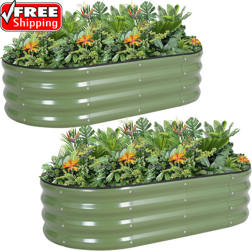 Galvanized metal raised garden - galvanized,