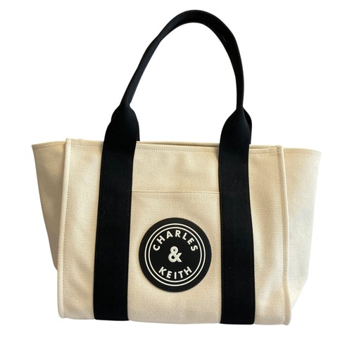Charles keith canvas tote bag - canvas,