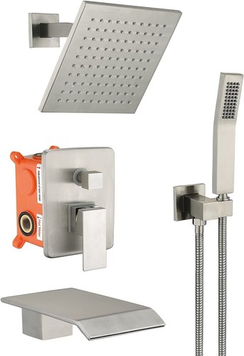 Bathtub shower system brushed - bathtub,