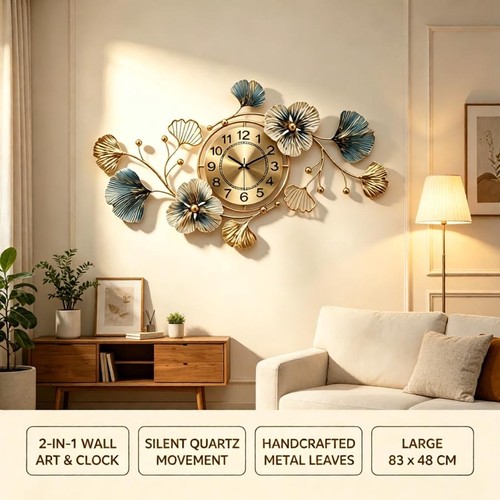 Metal wall clock - 3d, home