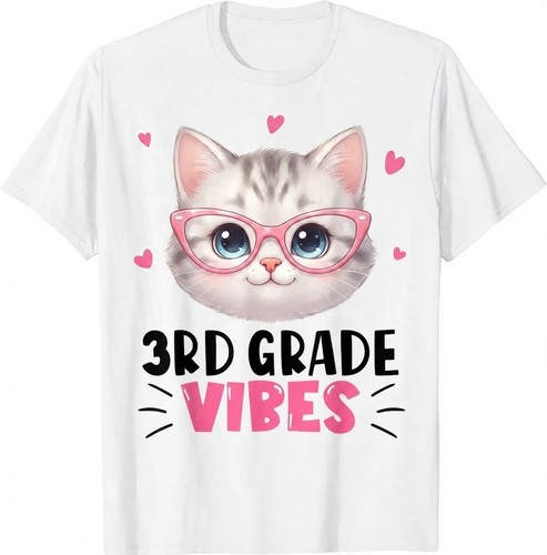 Cute 3rd grade vibes cat - grade,
