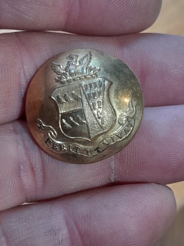 Antique livery button bissett - antique,