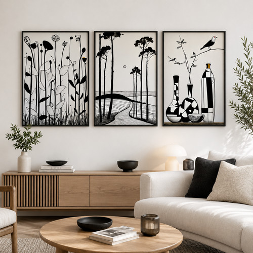 Set black white - of,