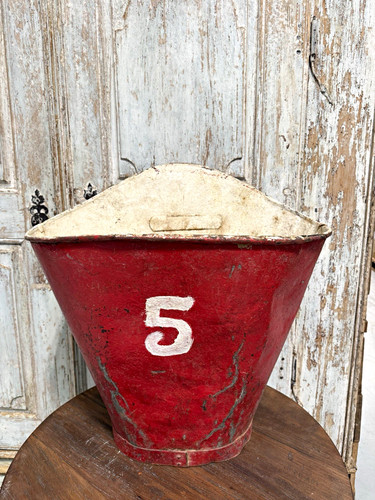 Vintage metal grape bucket