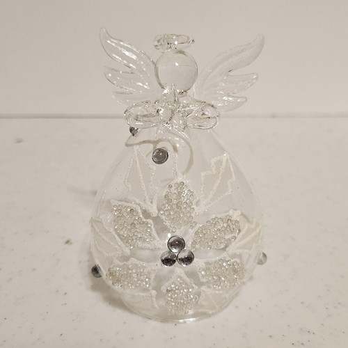 Clear blown glass angel - 4",