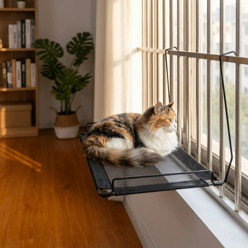 Stable cat window hammock - window,