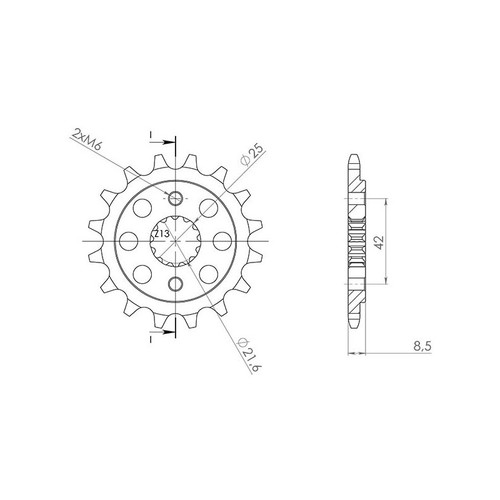 Sgr pinion p520 - pinion, p520-d16