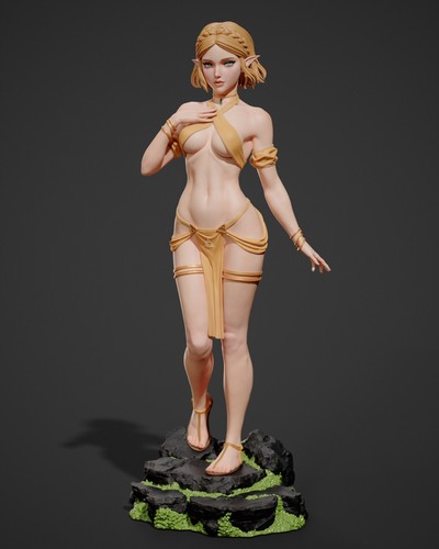 Princess zelda statue - princess,