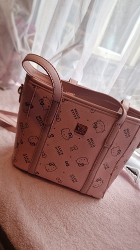 Hello kitty pink faux - kitty, leather