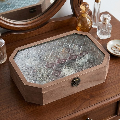 Walnut wooden glass storage - wooden,