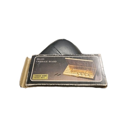 Vintage brass cribbage board - vintage,